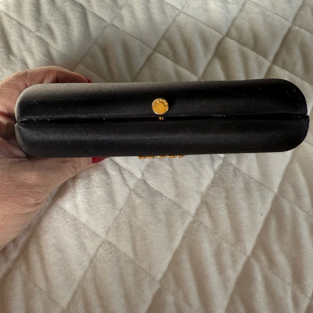 🖤Prada Satin Black Clutch 🖤 - Picture 4 of 16